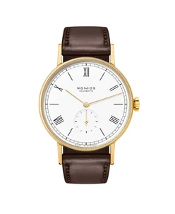 Nomos Glashütte Ludwig gold enamel white doré Reference 216