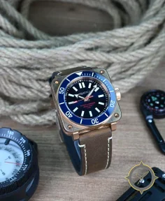 Aquatico Super Charger Bronze Blue Dial Watch (NH35) NO DATE