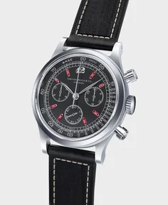 Time This REF. 2501GR2 1960S VINTAGE STYLE AUTOMATIC CHRONOGRAPH Ruby Index Obsidian Black