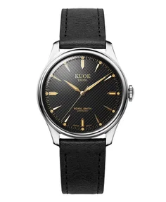Kuoe ROYAL SMITH 90-006 Large - Silver Case Black Dial