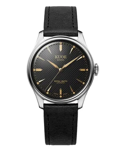 Kuoe ROYAL SMITH 90-006 Large - Silver Case Black Dial