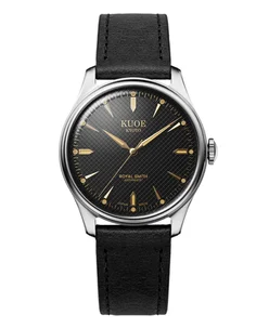 Kuoe ROYAL SMITH 90-006 Large -, Silver Case, Black Dial