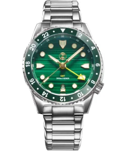 Zelos Mako 300m GMT 'Malachite' Timekeepers Edition