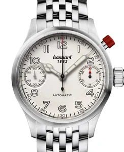 Hanhart PIONEER MonoScope silver, smooth bezel
