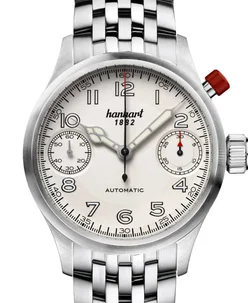 Hanhart PIONEER MonoScope silver, smooth bezel