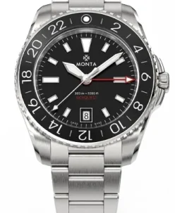 Monta Skyquest, Black Dial, Black Aluminum Bezel