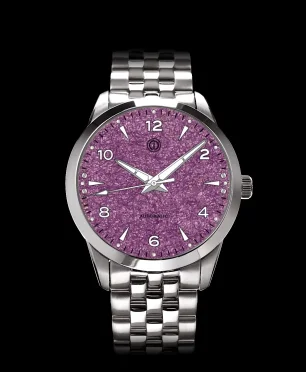 MMI Watches AWAGAMI FACTORY X MMI WATCHES: "PURPLE WASHI DIAL" MODEL NL-22