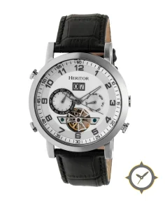 Heritor Automatic Edmond Leather-Band Watch w/Date