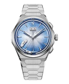Lucky Harvey Sound Of Nature Hand-Engraved Brushed Dial Blue Titanium Chiming