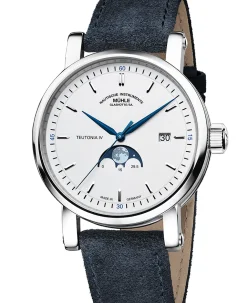 Mühle Glashütte Teutonia IV Moonphase with suede strap