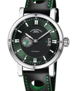 Mühle Glashütte Teutonia Sport II “Racing Green” with leather strap