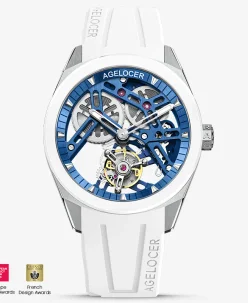 Agelocer Original Tourbillon Skeleton Manual Mechanical Ceramic Bezel Edition