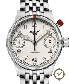 Hanhart PIONEER MonoScope silver, fluted bezel