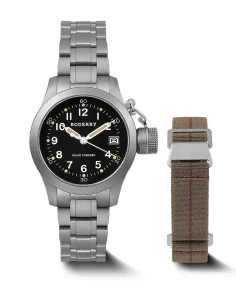 Boderry FALCON Canteen Titanium Solar-Powered Watch Field/Bracelet