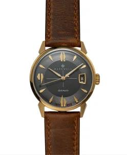 Markwell "datematic" SS Gold PVD w/ Bankers Black Dial