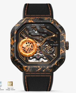 Agelocer Original Volcano Series Automatic Mechanical Carbon Fibre Case