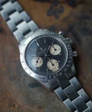 Katabami Watch Japan The Chronograph クロ "KURO" FullyAged SS bezel