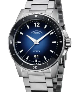Mühle Glashütte Sportivo Big Date in Deep blue with bracelet