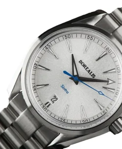 Borealis Sintra Silver White Sunray dial date Miyota 9015 automatic movement version B.C1
