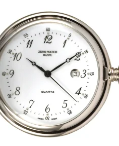 Zeno-Watch Basel Pocket Watch Savonette - classic numbers quartz