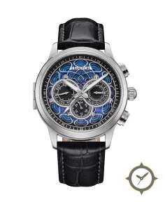 Heritor Automatic Apostle Leather Band Watch w/ Day-Date