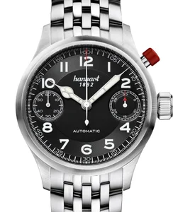 Hanhart PIONEER MonoScope black, smooth bezel