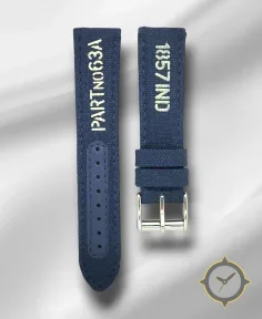 Ajwain Blue Canvas with stencil print ( Vegan)