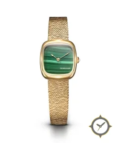 Mini Malachite In Gold