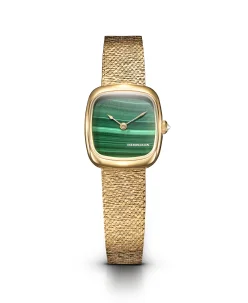 Dennison Mini Malachite In Gold Gold Bark Mesh