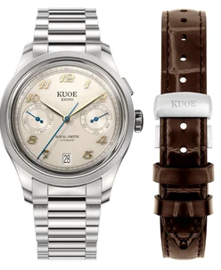 Kuoe ROYAL SMITH 90-010 Automatic Ivory x Vertical Brushed Dial