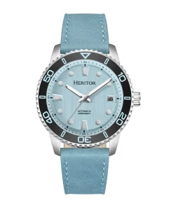 Heritor Watches Heritor Automatic Marshall Leather-Band Watch Teal