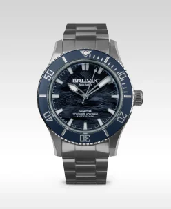 Bruvik Svalbard Arctic Fjords Wave Dial Blue