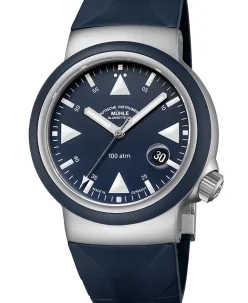 Mühle Glashütte S.A.R. Rescue-Timer Nautical Blue with nautical blue rubber strap
