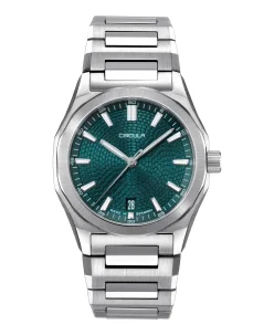 Circula Watches Facet 38 Petrol Steel Strap with Butterfly Clasp