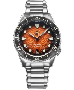 Zelos Mako 300m Diver 'Hammered Orange'