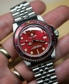 Katabami Watch Japan The Diver "CANDY RED"