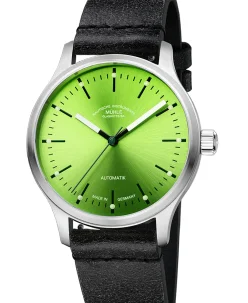 Mühle Glashütte Panova Lime with perforated leather strap