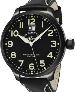 Zeno-Watch Basel Super Oversized pilot watch with big date, black