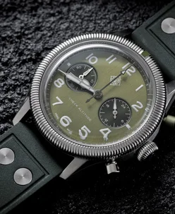 Ixdao Green Pilot Chronograph Stainless Steel Mecha-Quartz