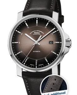 Mühle Glashütte 29er Casual in velvety brown with an additional interchangeable strap