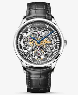 Agelocer Schwarzwald Series Engraved Skeleton