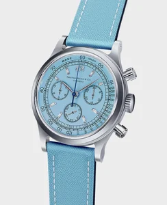 Time This REF. 2501SD3 1960S VINTAGE STYLE AUTOMATIC CHRONOGRAPH Diamond Index Sky Blue