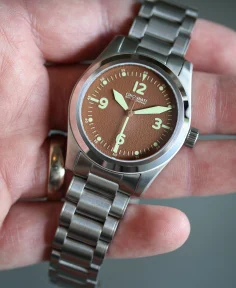 Cincinnati Watch Company P-40 A-11 Pilot Mocha Mousse Manual Wind