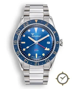 Sub-39 GMT Vintage Blue Bracelet