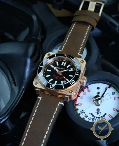 Aquatico Super Charger Bronze Black Dial Watch (NH35)
