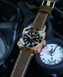 Aquatico Super Charger Bronze Black Dial Watch
