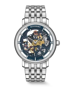 Boderry ELITE II Engraved Micro-rotor Watch Blue