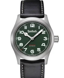 Hanhart Preventor HD12™ Black Forest Green, leather strap