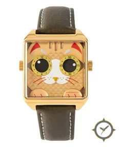 HappieWatch The Lucky Cat A Golden Charm Watch