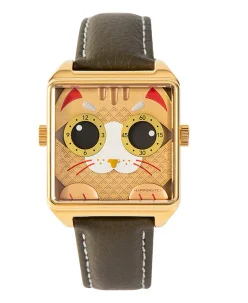 Happiewatch The Lucky Cat A Golden Charm Watch